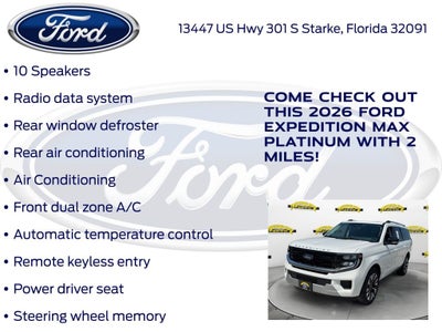 2026 Ford Expedition Max Platinum 600A