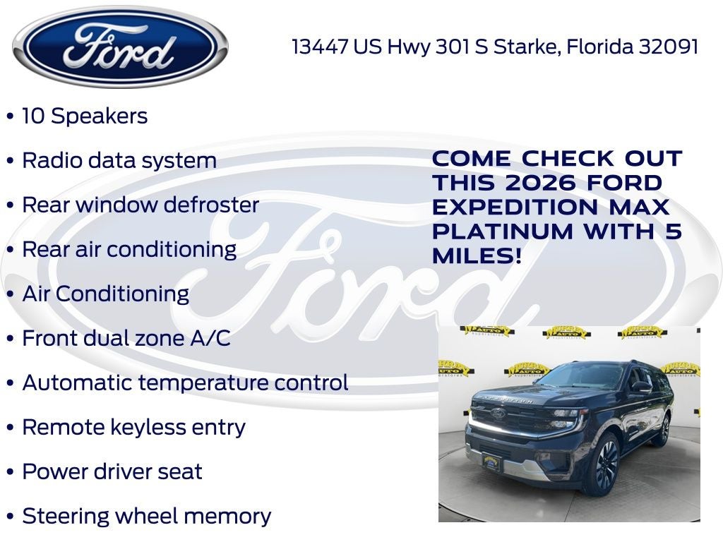 2026 Ford Expedition Max Platinum 600A