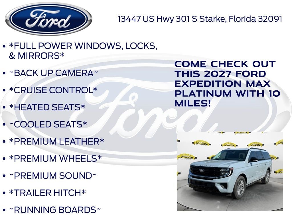 2027 Ford Expedition Max Platinum 600A