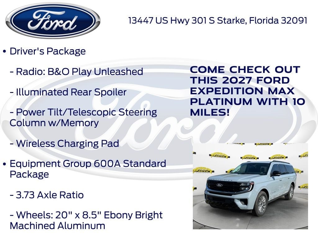 2027 Ford Expedition Max Platinum 600A