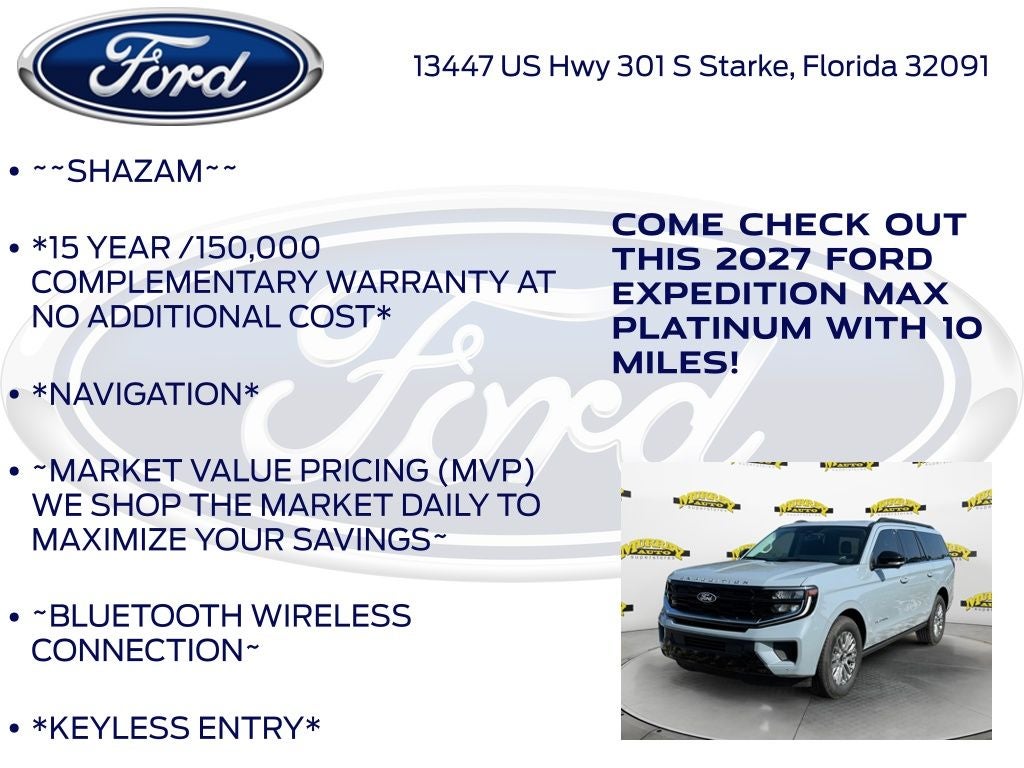 2027 Ford Expedition Max Platinum 600A