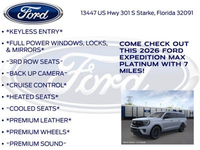 2026 Ford Expedition Max Platinum 600A