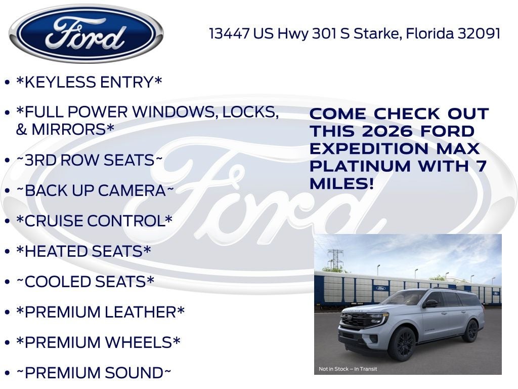 2026 Ford Expedition Max Platinum 600A