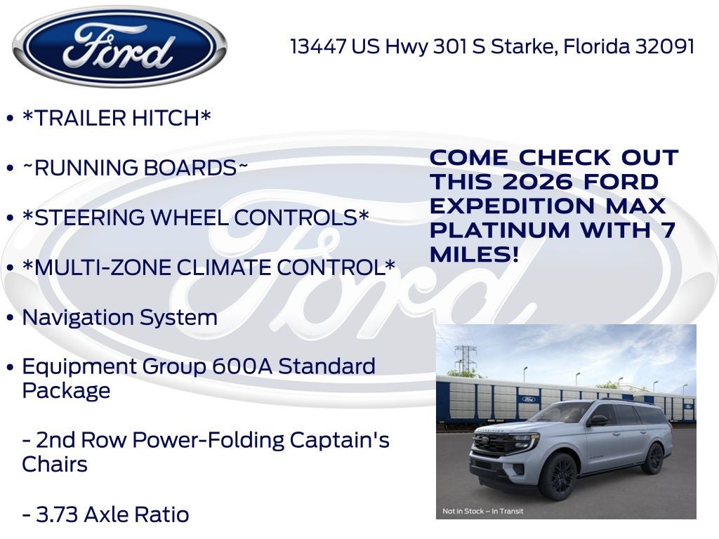 2026 Ford Expedition Max Platinum 600A
