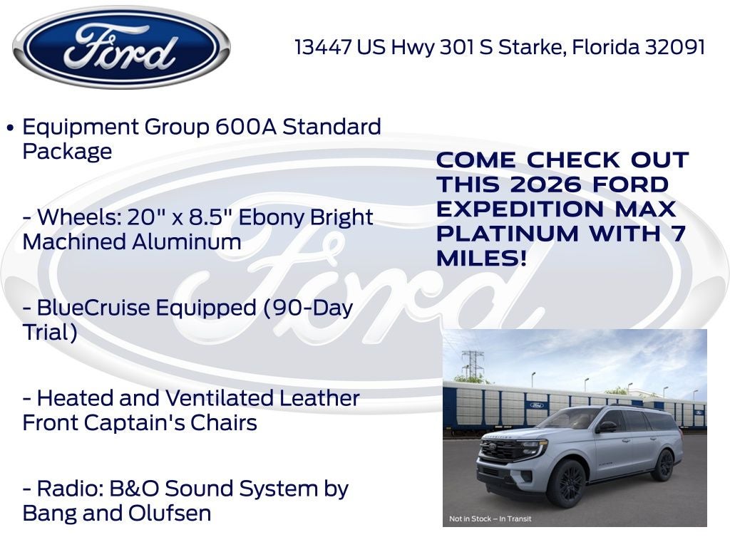 2026 Ford Expedition Max Platinum 600A