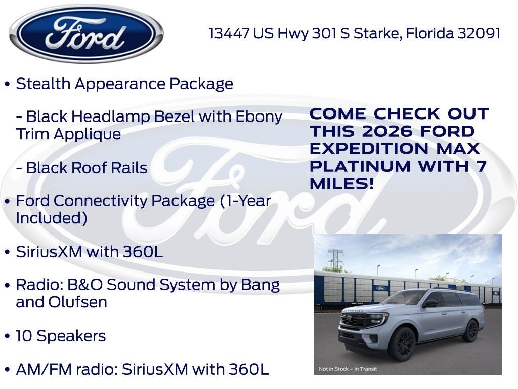 2026 Ford Expedition Max Platinum 600A
