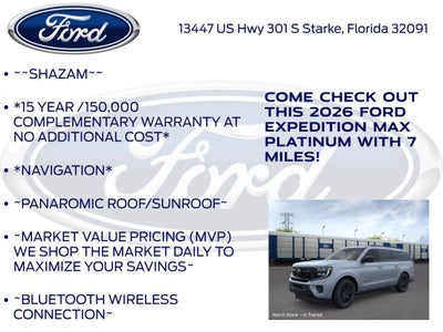 2026 Ford Expedition Max Platinum 600A