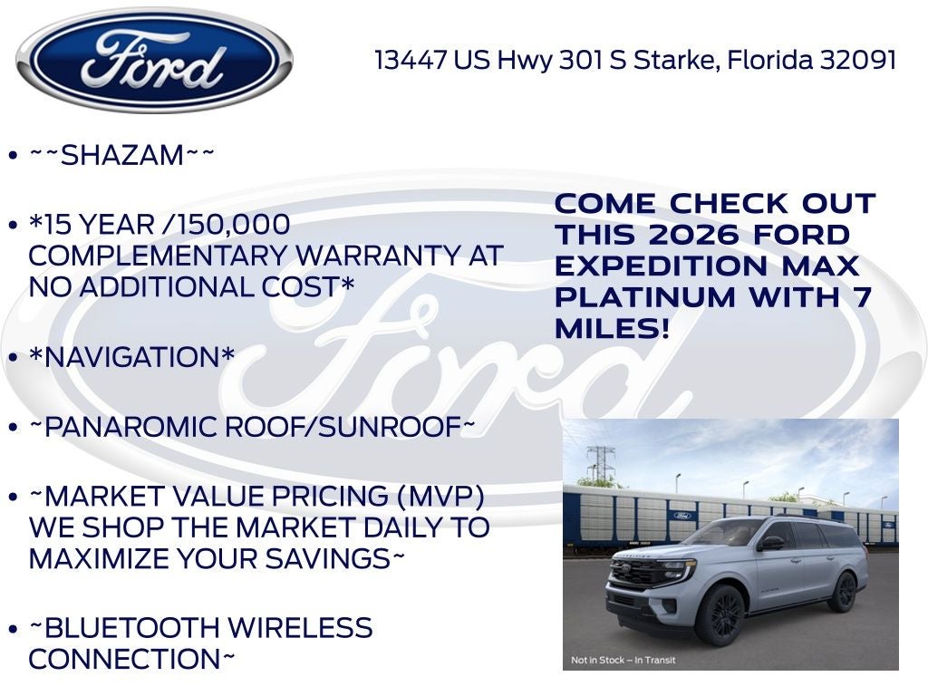 2026 Ford Expedition Max Platinum 600A