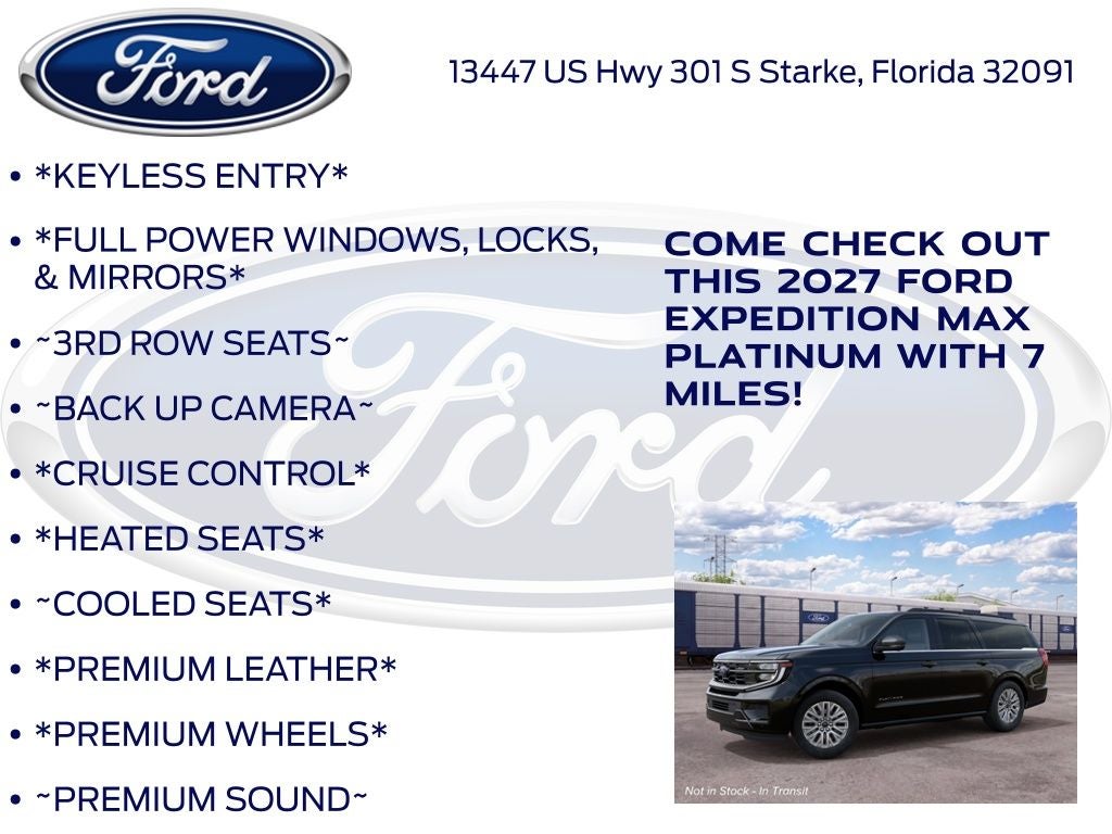2027 Ford Expedition Max Platinum 600A