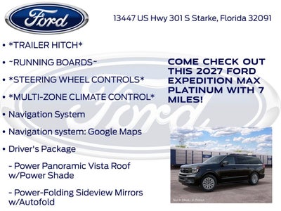 2027 Ford Expedition Max Platinum 600A