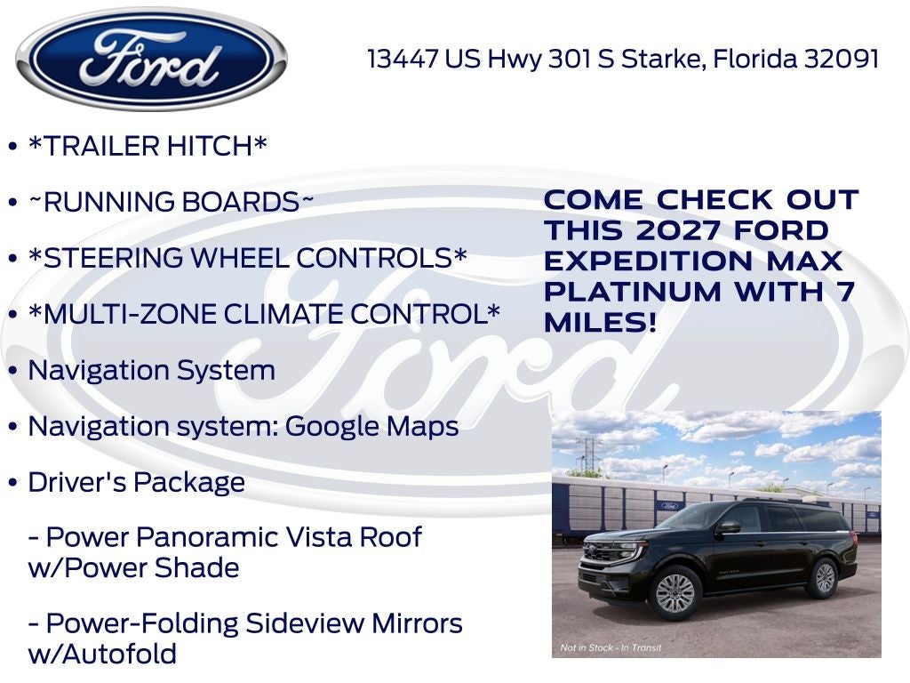 2027 Ford Expedition Max Platinum 600A