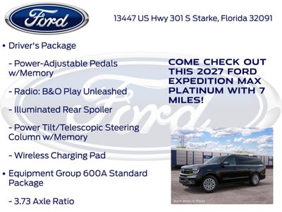2027 Ford Expedition Max Platinum 600A
