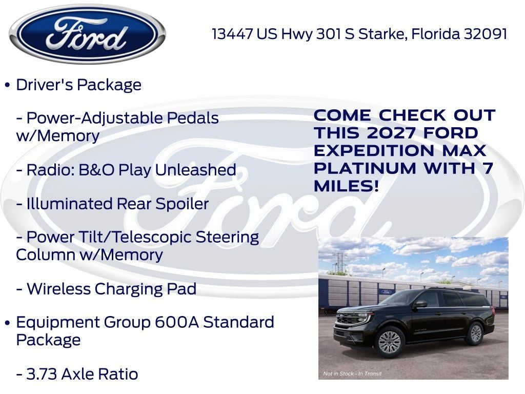 2027 Ford Expedition Max Platinum 600A