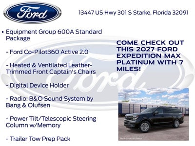 2027 Ford Expedition Max Platinum 600A