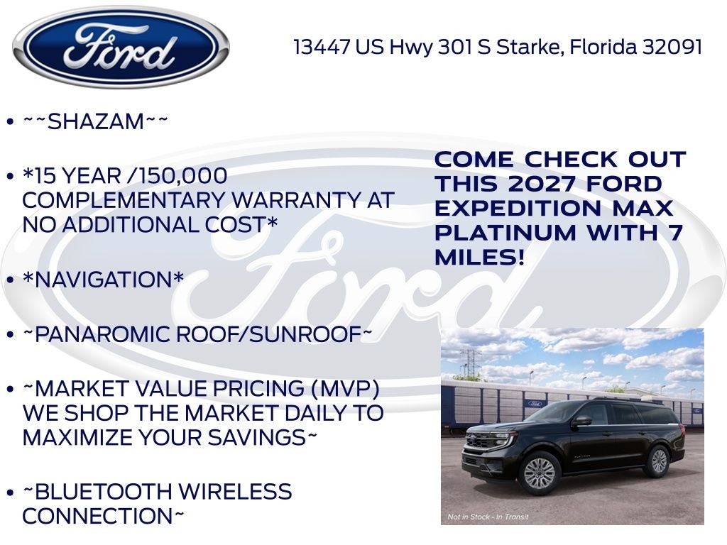 2027 Ford Expedition Max Platinum 600A