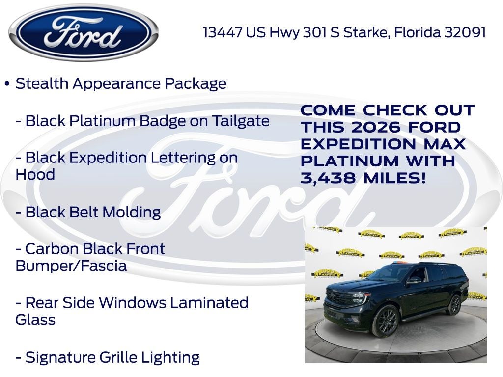 2026 Ford Expedition Max Platinum 600A