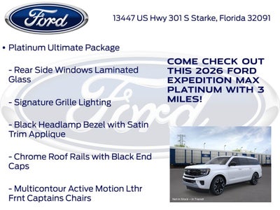 2026 Ford Expedition Max Platinum 600A