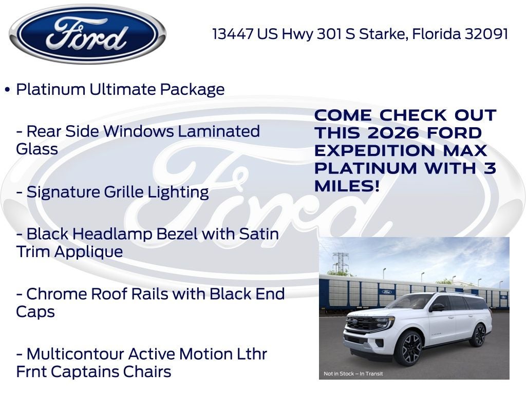 2026 Ford Expedition Max Platinum 600A