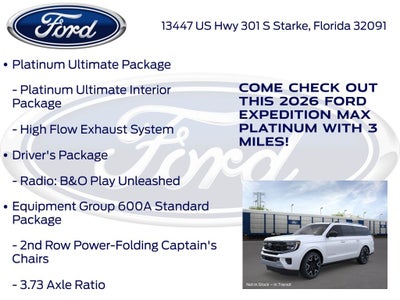 2026 Ford Expedition Max Platinum 600A