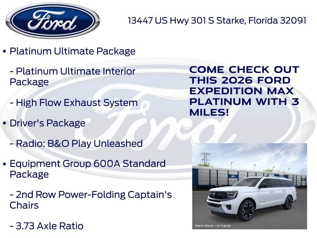 2026 Ford Expedition Max Platinum 600A