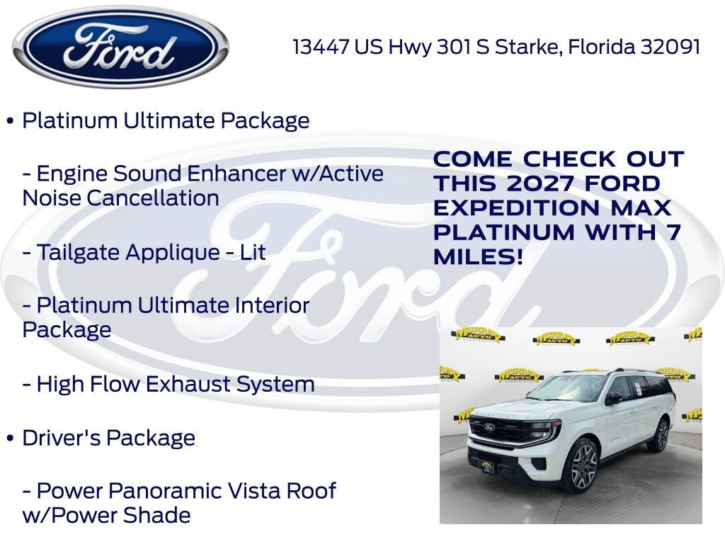 2027 Ford Expedition Max Platinum 600A