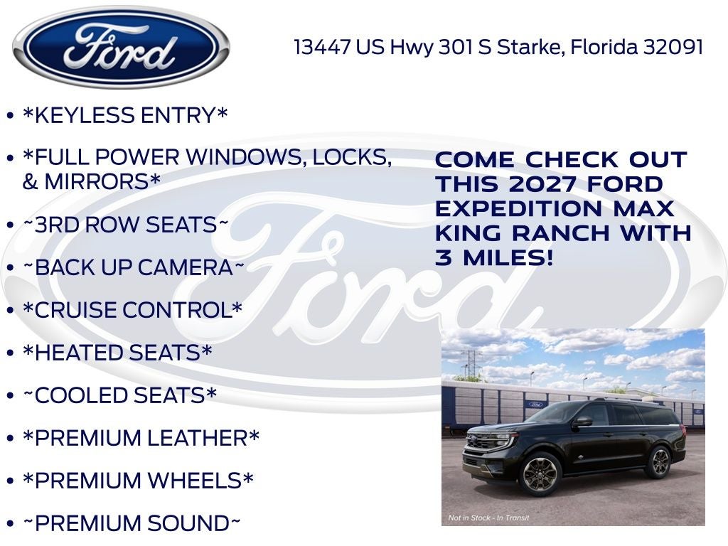 2027 Ford Expedition Max King Ranch 400A