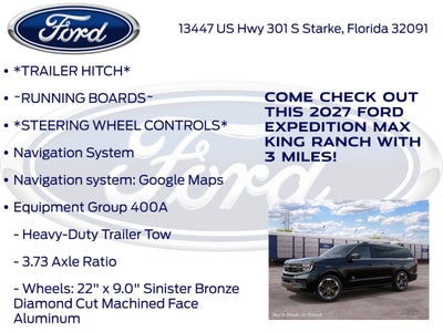 2027 Ford Expedition Max King Ranch 400A