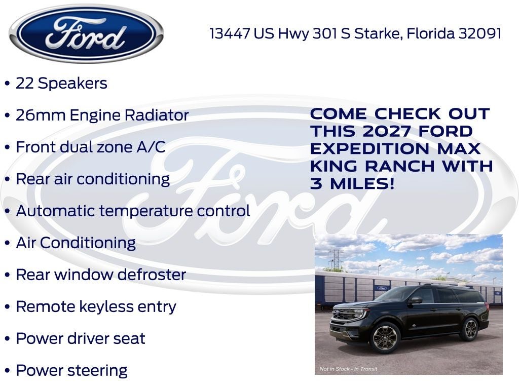2027 Ford Expedition Max King Ranch 400A