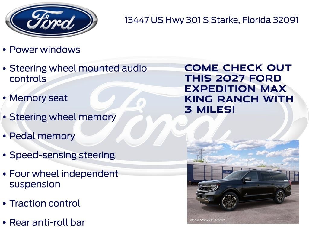 2027 Ford Expedition Max King Ranch 400A