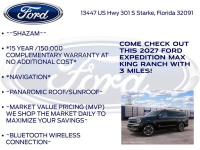 2027 Ford Expedition Max King Ranch 400A