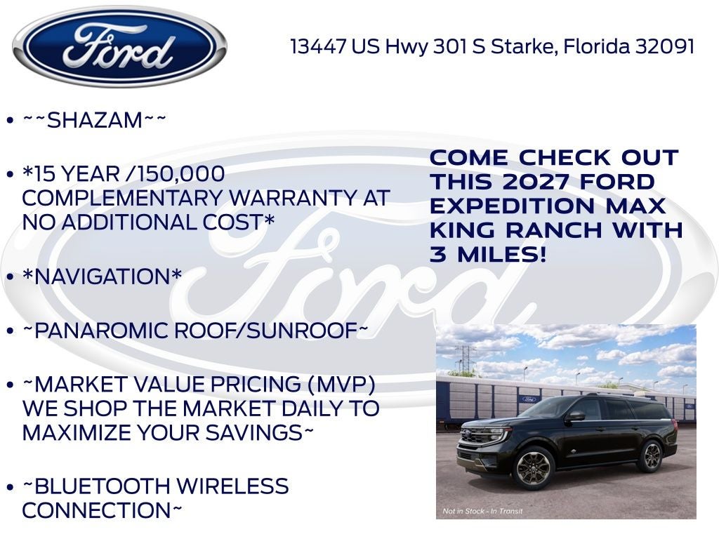 2027 Ford Expedition Max King Ranch 400A