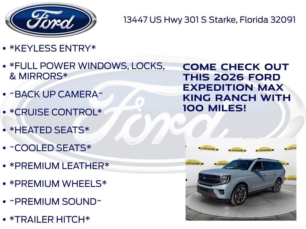 2026 Ford Expedition Max King Ranch 400A