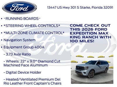 2026 Ford Expedition Max King Ranch 400A