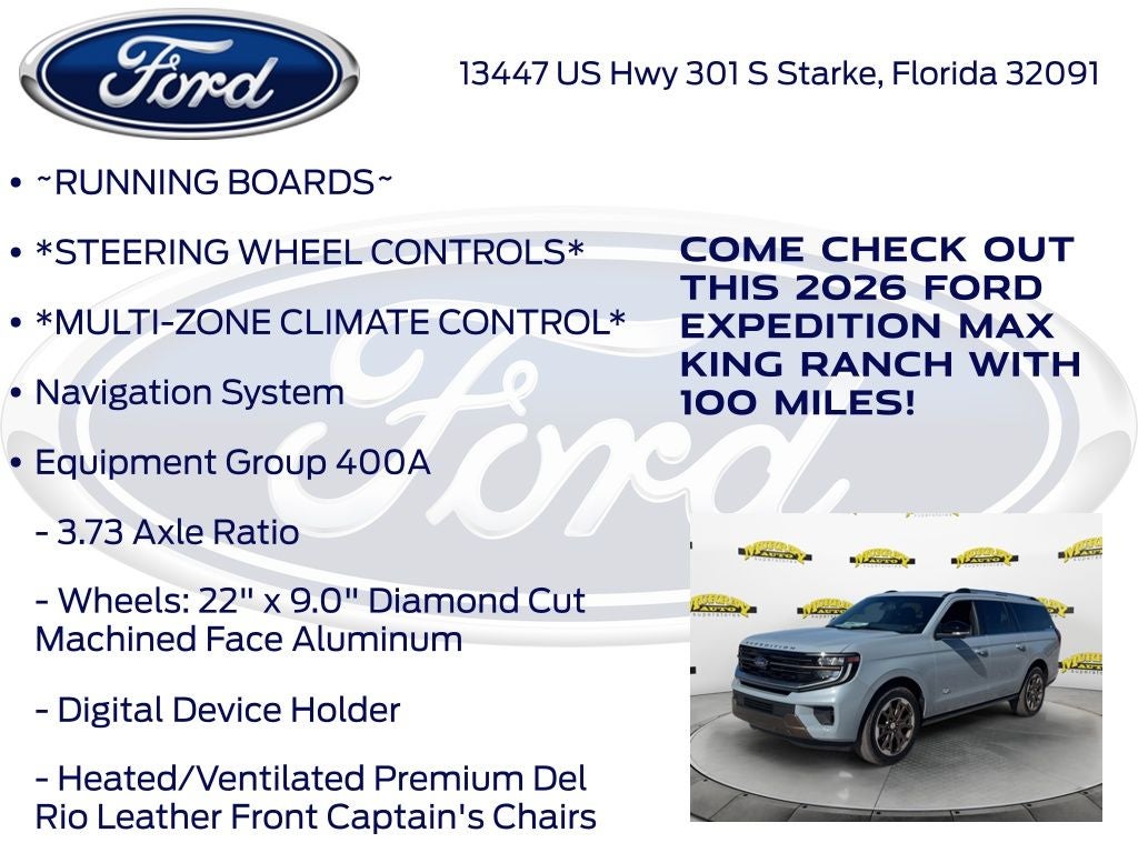 2026 Ford Expedition Max King Ranch 400A