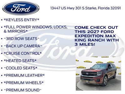 2027 Ford Expedition Max King Ranch 400A