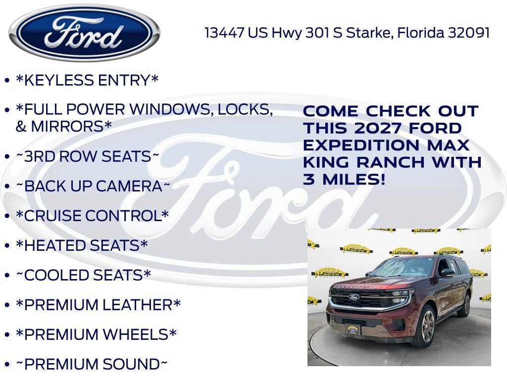 2027 Ford Expedition Max King Ranch 400A
