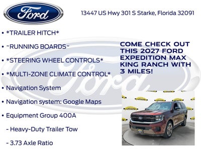 2027 Ford Expedition Max King Ranch 400A