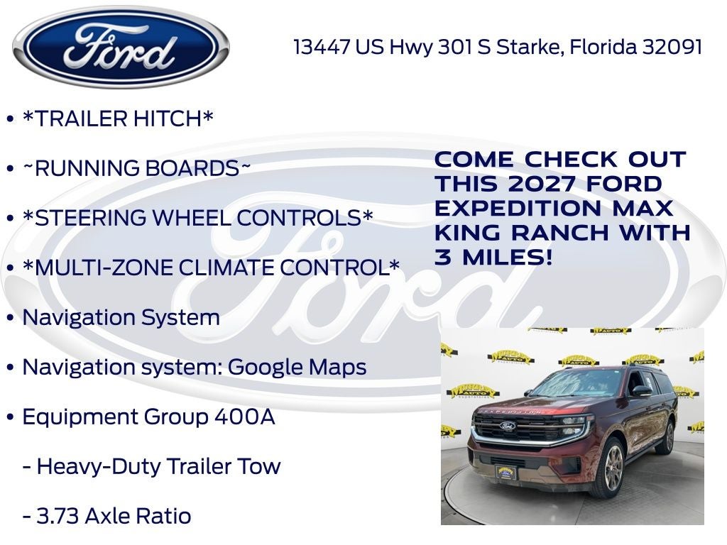 2027 Ford Expedition Max King Ranch 400A