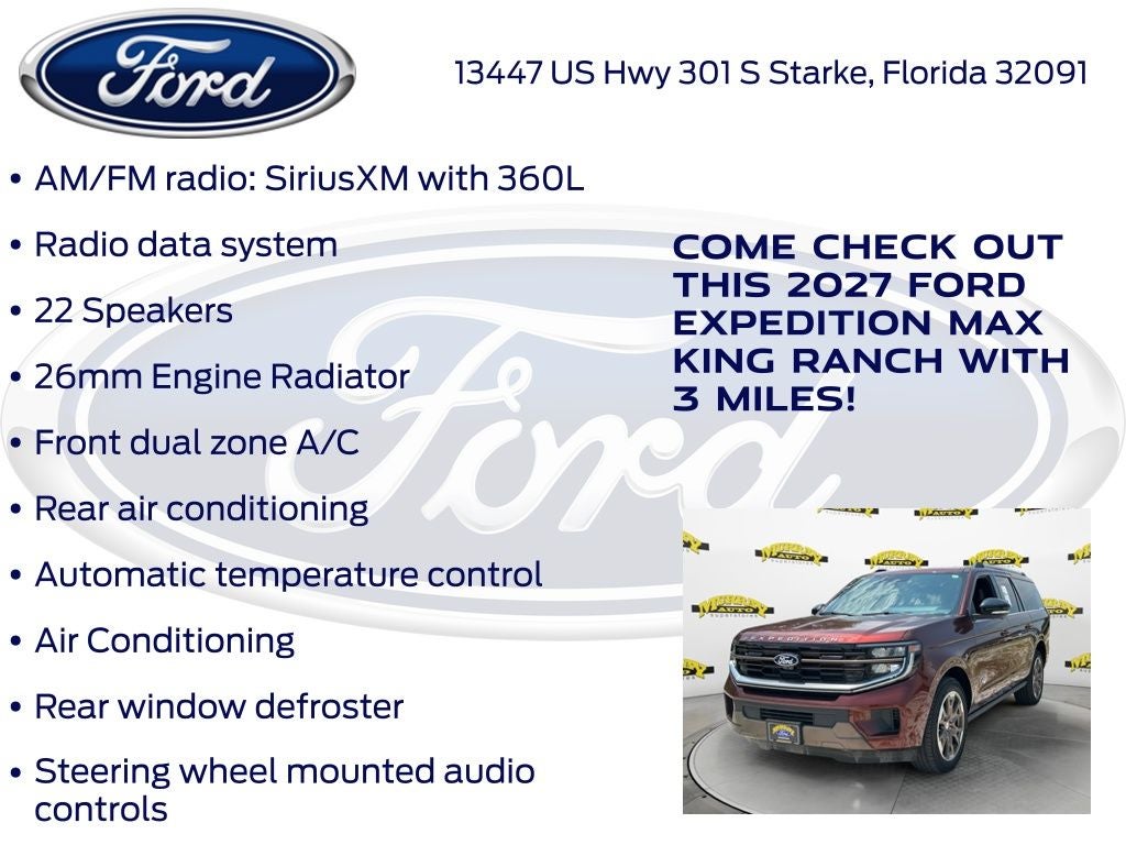 2027 Ford Expedition Max King Ranch 400A