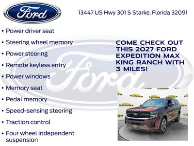 2027 Ford Expedition Max King Ranch 400A