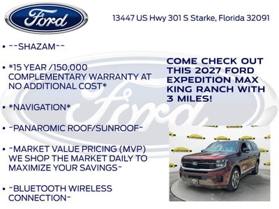 2027 Ford Expedition Max King Ranch 400A