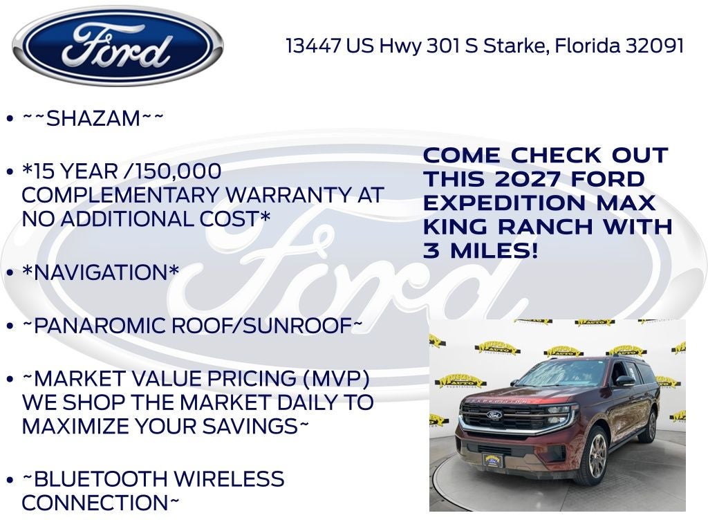 2027 Ford Expedition Max King Ranch 400A
