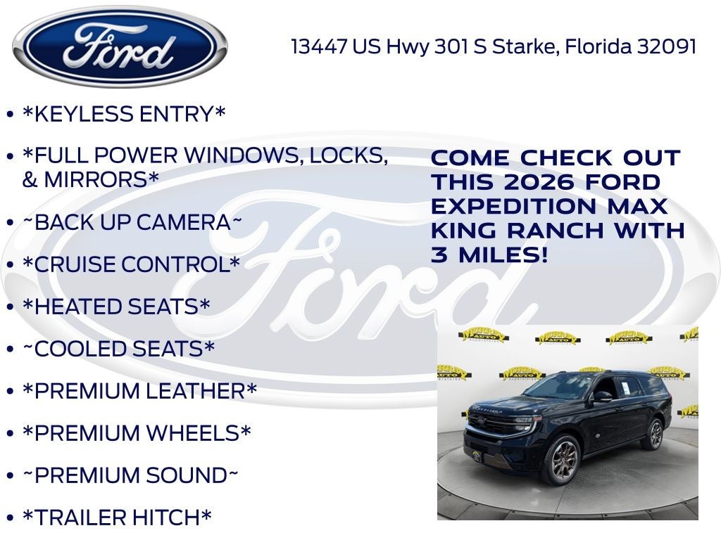 2026 Ford Expedition Max King Ranch 400A