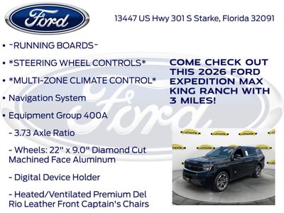 2026 Ford Expedition Max King Ranch 400A