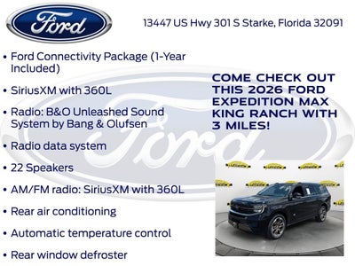 2026 Ford Expedition Max King Ranch 400A