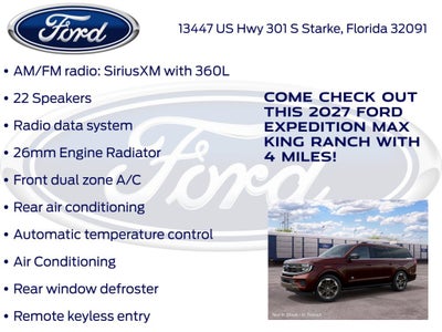 2027 Ford Expedition Max King Ranch 400A