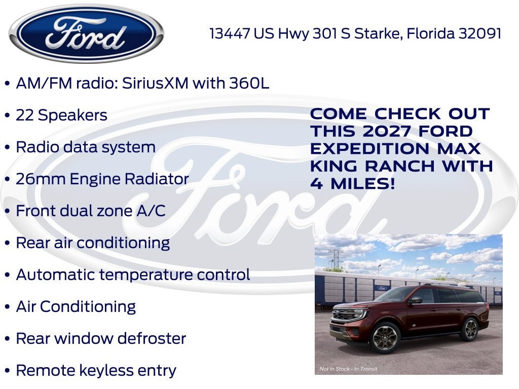 2027 Ford Expedition Max King Ranch 400A