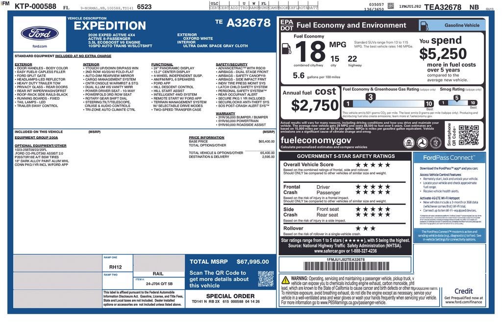2026 Ford Expedition Active 200A