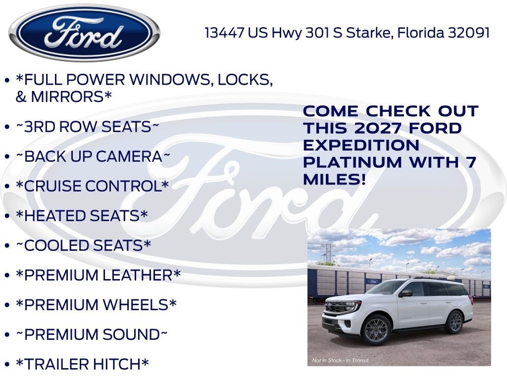 2027 Ford Expedition Platinum InTransit