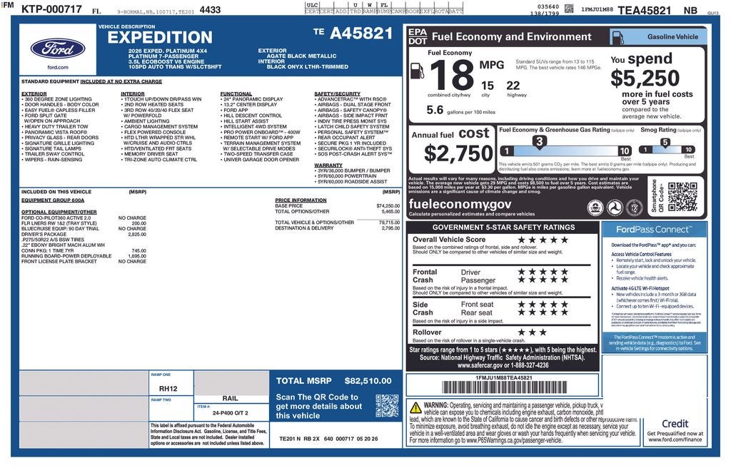 2026 Ford Expedition Platinum 600A
